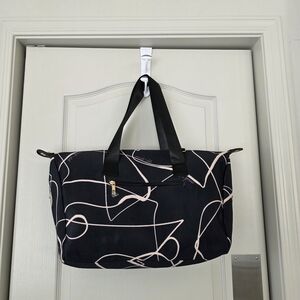 Black & Pink Abstract Travel Weekender Bag - Unbranded